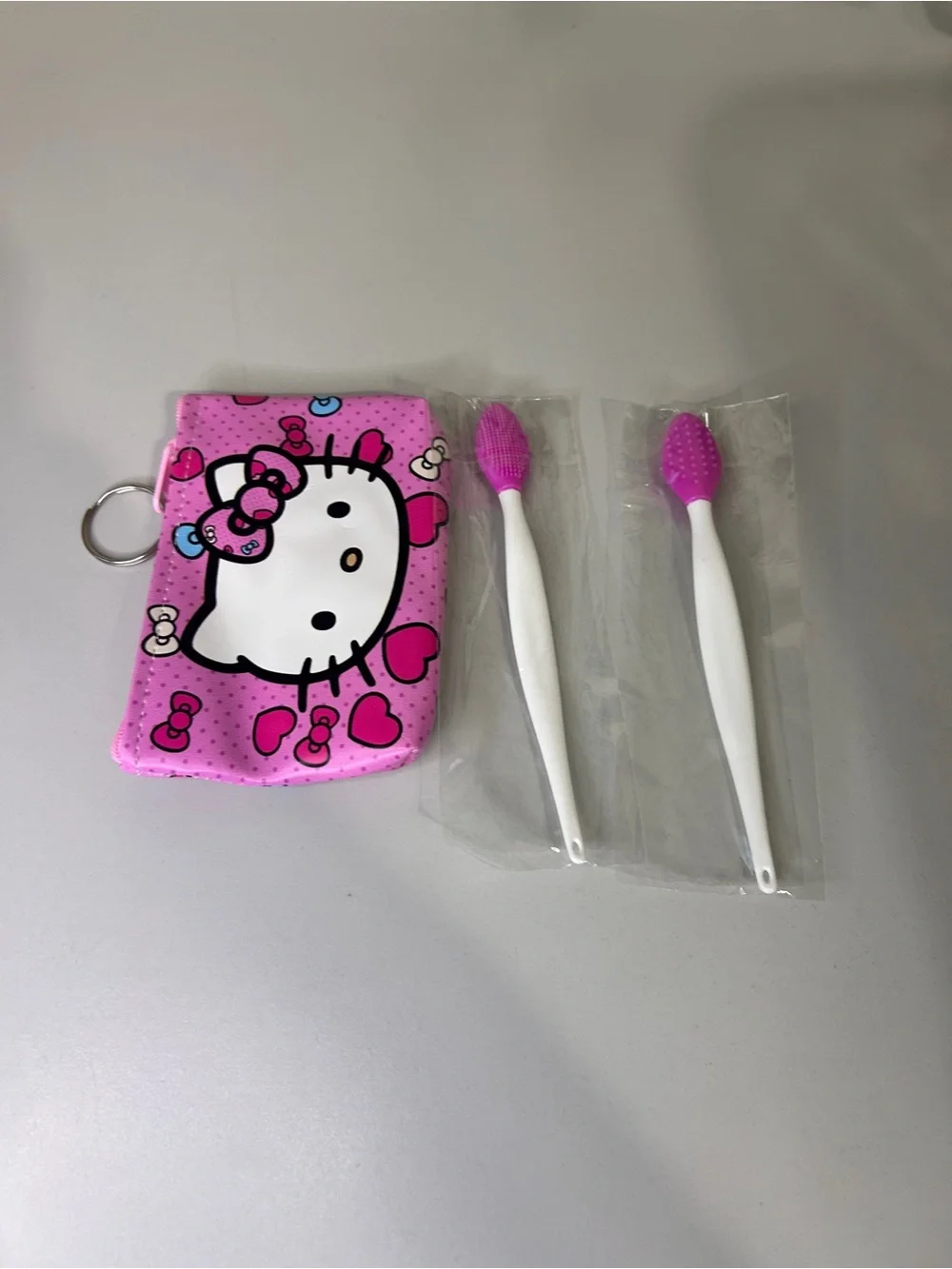 Hello Kitty Pink Gift Box with Satin Scrunchies and Cosmetic Tools
